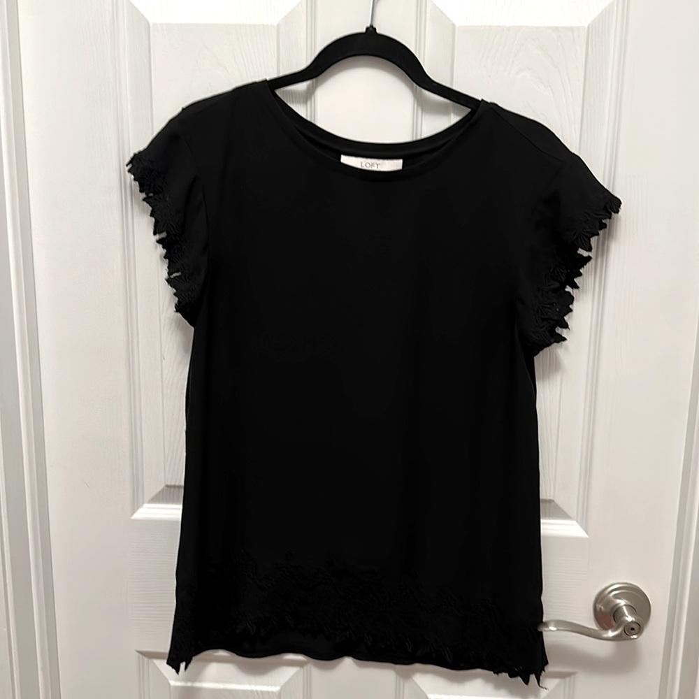 EUC LOFT mixed media top
